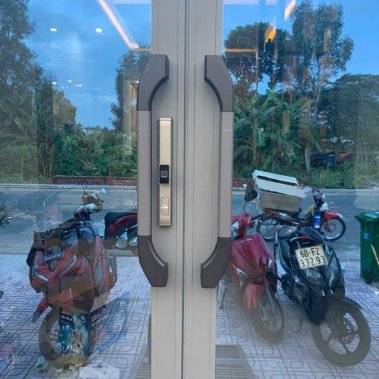 Khóa thông minh cửa nhôm chống nước Kaimi CN108 màu xám (Cửa Lùa)