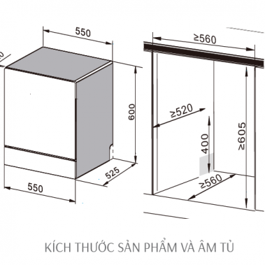 MÁY RỬA BÁT CANZY CZ-WQP892