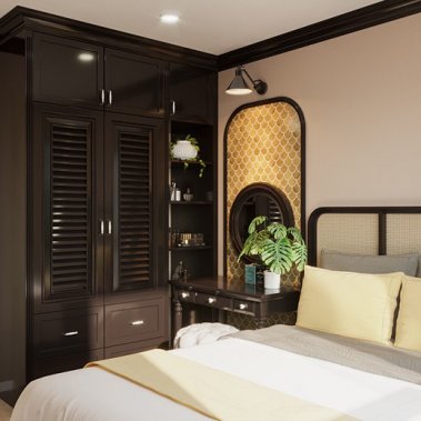 NỘI THẤT CĂN HỘ 64m² - PHONG CÁCH INDOCHINE