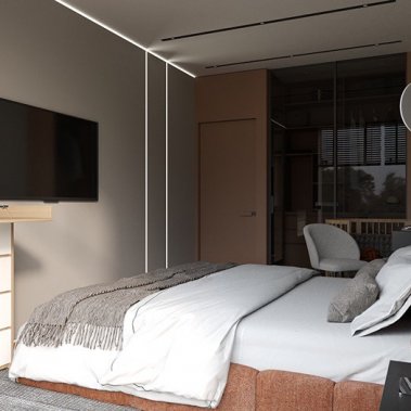 NỘI THẤT CĂN HỘ 50m² TONE XÁM KẾT HỢP VÂN GỖ