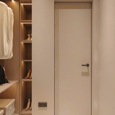 NỘI THẤT CĂN HỘ 37 - CĂN HỘ 2 PHÒNG NGỦ TONE MÀU XÁM KẾT HỢP VÂN GỖ VÀ BE