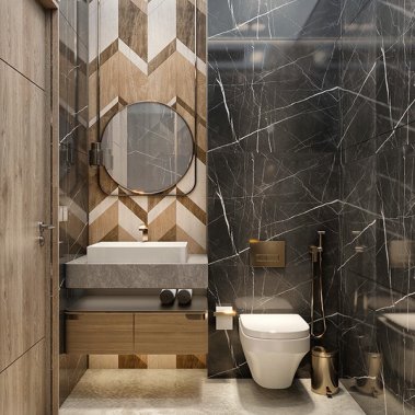 NỘI THẤT PHÒNG NGỦ 70 - GỖ MDF PHỦ MELAMINE MÀU XÁM KẾT HỢP CÁNH KÍNH