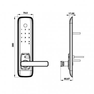 Khóa vân tay Hafele EL7800-TCS 912.20.562