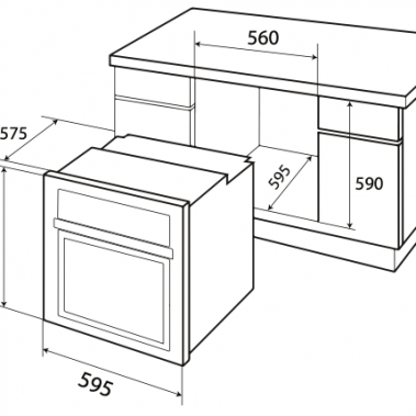  Lò nướng âm tủ KAFF KF-T90S