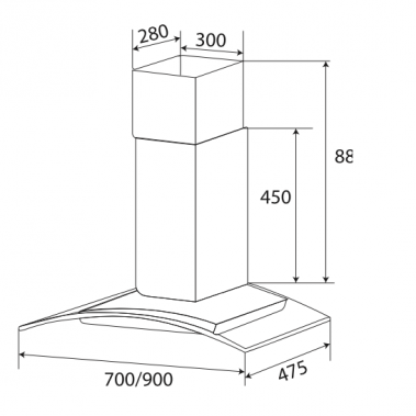  MÁY HÚT MÙI KÍNH CONG KF-GB705 / GB905