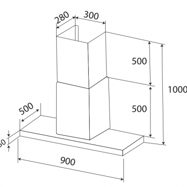  MÁY HÚT MÙI KÍNH TOA TREO ĐỘC LẬP KF-IS991GH