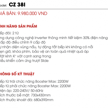 Bếp Từ Canzy CZ 38I