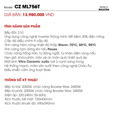 Bếp từ CANZY CZ ML756T