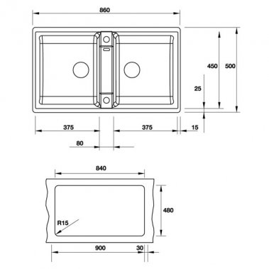 Chậu đá  Hafele  Blancozia 9 màu vàng nhạt 567.68.649