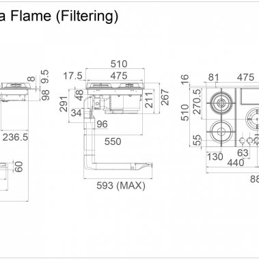BẾP GAS KẾT HỢP HÚT MÙI NIKOLATESLA FLAME ELICA