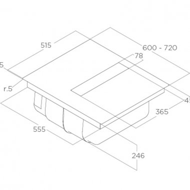 BẾP TỪ KẾT HỢP HÚT MÙI ELICA NIKOLATESLA FIT BL/A/60 PRF0167053