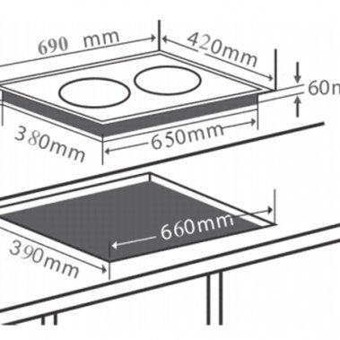 Bếp hỗn hợp Chefs EH-MIX2000A