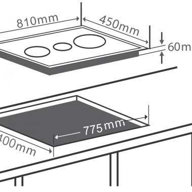 Bếp hỗn hợp Chefs EH-MIX544P