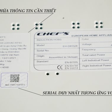 Bếp Từ Chefs EH-DIH328