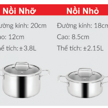 BỘ NỒI INOX MC1801-LUXURY
