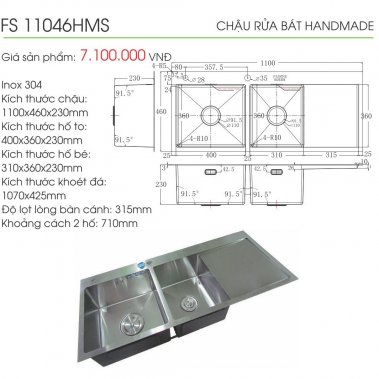 Chậu rửa bát  Faster FS 11046HMS