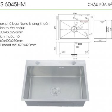 Chậu rửa bát Faster FS 6045HM
