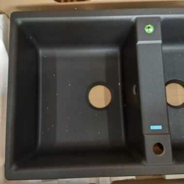 Chậu đá Hafele Blanco  màu đen 567.68.349