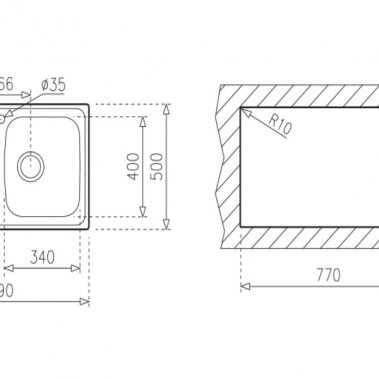 Chậu rửa inox TEKA UNIVERSO 79 2B 10120020