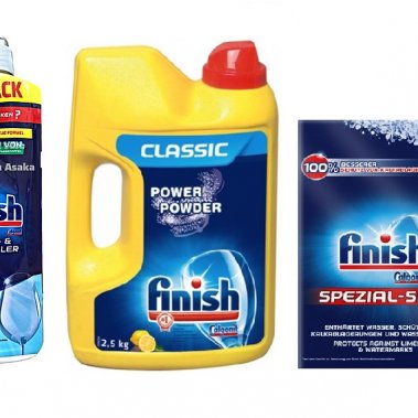 Combo 1 hộp viên rửa + 01 hộp muối rửa + 01 chai dầu bóng Finish