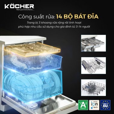 MÁY RỬA BÁT KOCHER KDEU-8855S7 (SERIES 7)