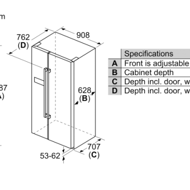 Tủ Lạnh 2 Cánh Side By Side HMH.KAN93VIFPG Series 4