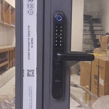 Khóa vân tay chống nước cửa nhôm xingfa, cửa sắt DEMAX EL101 BL - APP WIFI