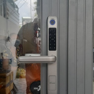 Khóa vân tay chống nước cửa nhôm xingfa, cửa sắt DEMAX EL101 SV - APP WIFI