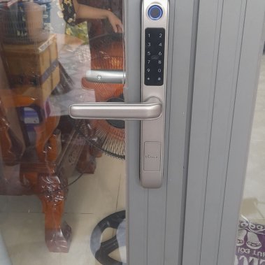 Khóa vân tay chống nước cửa nhôm xingfa, cửa sắt DEMAX EL101 SV