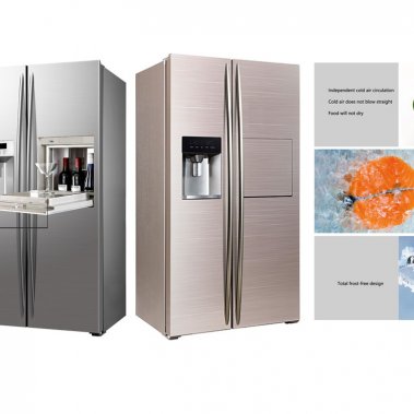 Tủ Lạnh Side By Side KAFF KF-BCD606WHIT