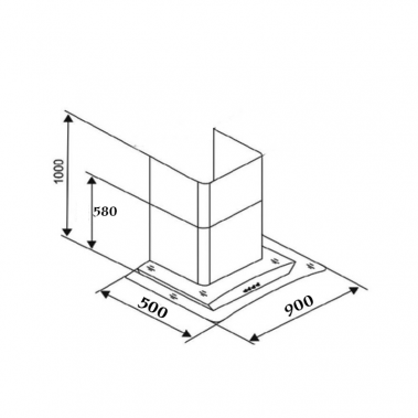 Máy hút mùi Chefs EH-Caspia90T