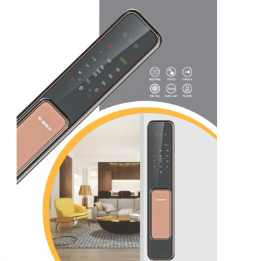 KHÓA CỬA VÂN TAY BOSCH EL 600F EU AMBER GOLD - MỞ CỬA KHUÔN MẶT