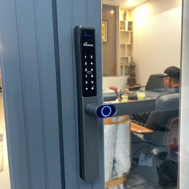 Khóa Thông Minh Cửa Nhôm Demax EL599 LUX AG - Mở Vân Tay, Chống Nước - Công nghệ Đức