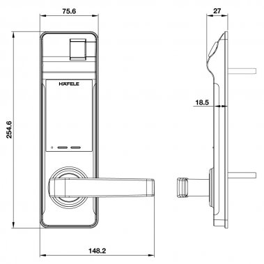 Khóa điện tử Hafele EL7700-TCS 912.20.560