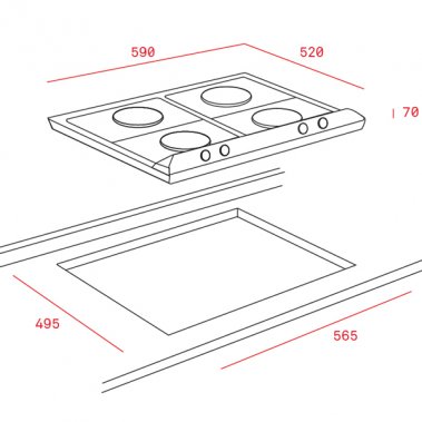 Bếp ga Teka EW 60 4G 40218010