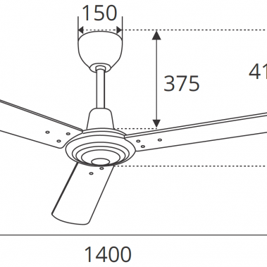 Quạt Trần Cánh Gỗ Sinwa F611 ORB - 3 Cánh