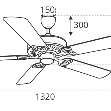 Quạt Trần Cánh Gỗ Sinwa F62 AB - 5 Cánh
