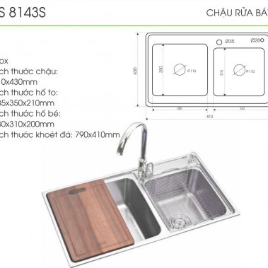 Chậu rửa chén bát Faster FS 8143S