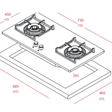 Bếp ga Teka GK LUX 73.1 2G AI AL 2TR 112580008