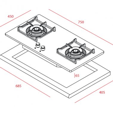 Bếp ga Teka GT LUX 75 2G AI AL 2TR 40240120