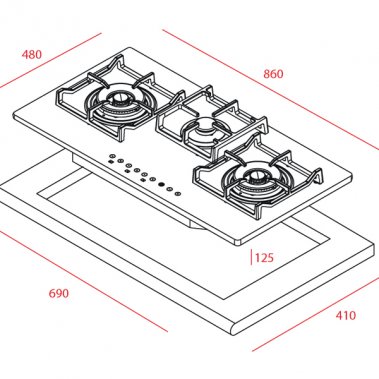 Bếp ga Teka GT LUX 86 3G AI AL 40240302