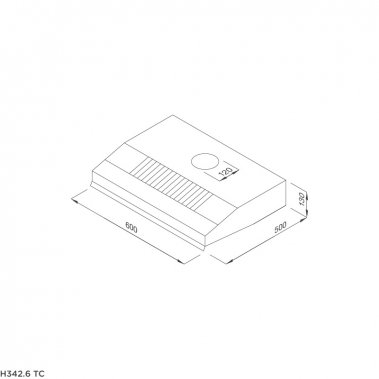 Máy hút khử mùi classic Malloca H342.6 TC
