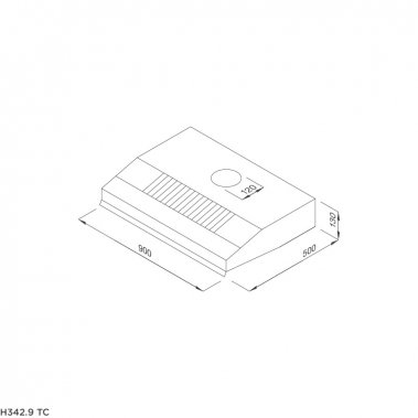 Máy hút khử mùi classic Malloca H342.9 TC
