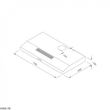 Máy hút khử mùi classic Malloca H365.7B