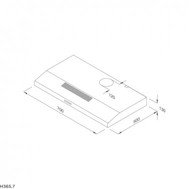 Máy hút khử mùi classic Malloca H365.7