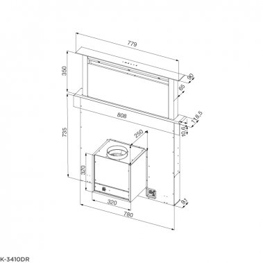 Máy hút mùi âm bàn Malloca K-3410DR
