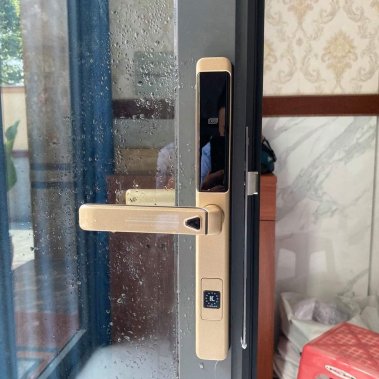 Khóa Vân Tay Cửa Nhôm Kassler KL-599LX Champage Gold