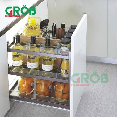 Kệ dao thớt inox hộp vách kính GROB PH-20