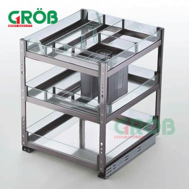 Kệ dao thớt inox hộp vách kính GROB PH-20