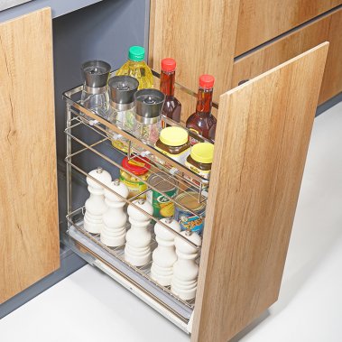 Kệ đựng gia vị inox nan dẹt Grob (GC-20B; GC-25B; GC-30B; GC-35B; GC-40B)